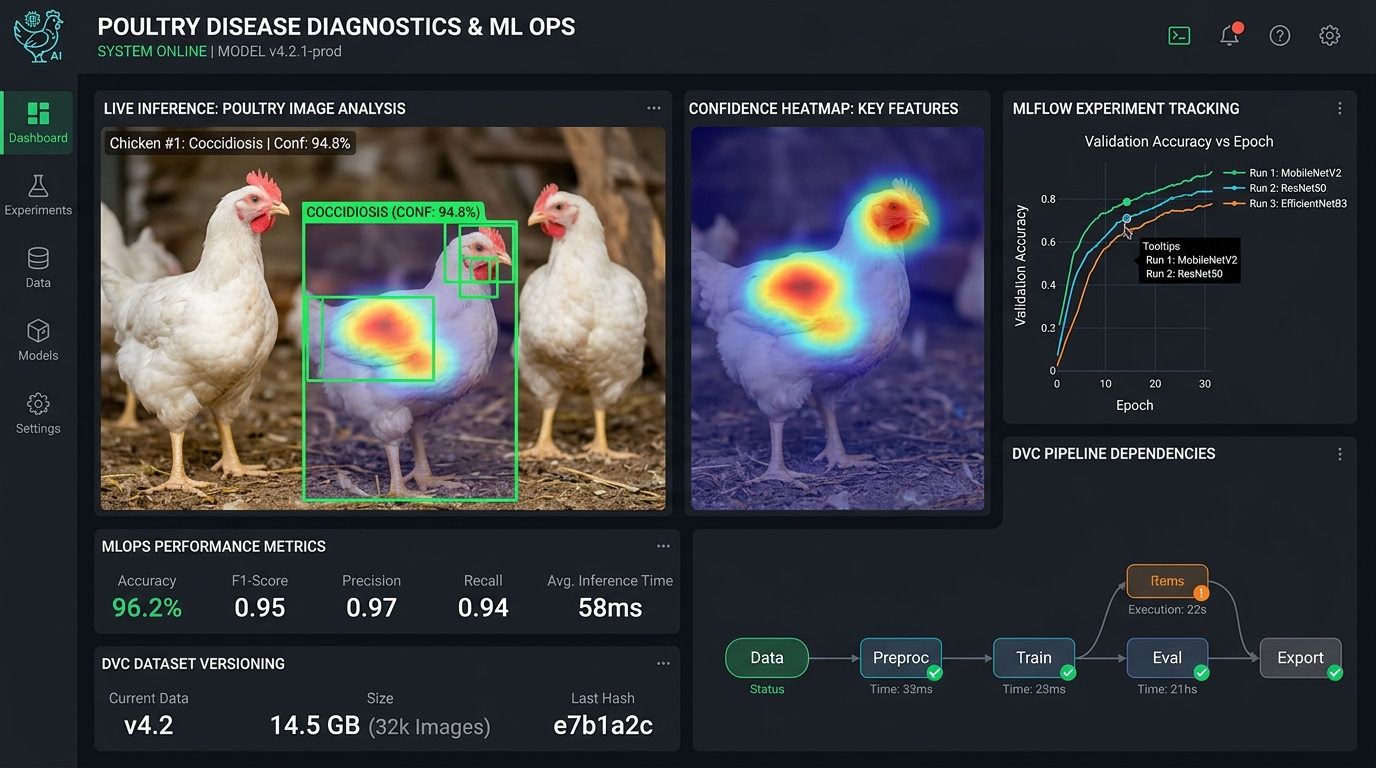 Poultry Disease Diagnostics (End-to-End MLOps)
